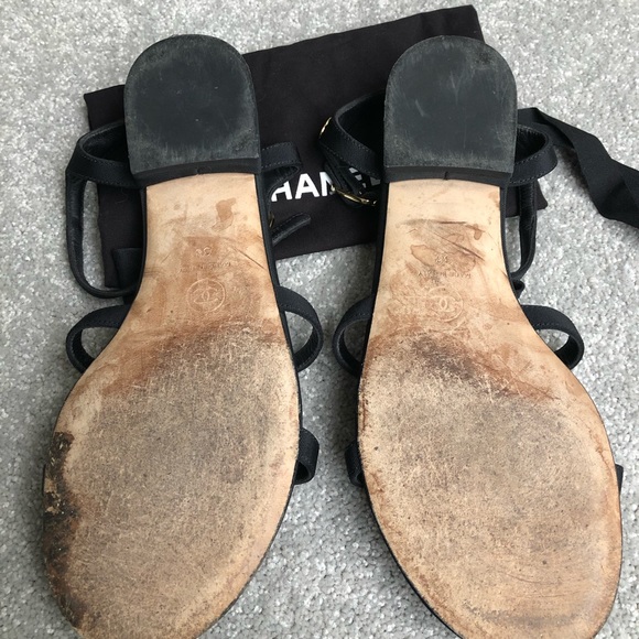 Chanel sandals / Size EU 38 / with dust bag. Authentic - Picture 5 of 7